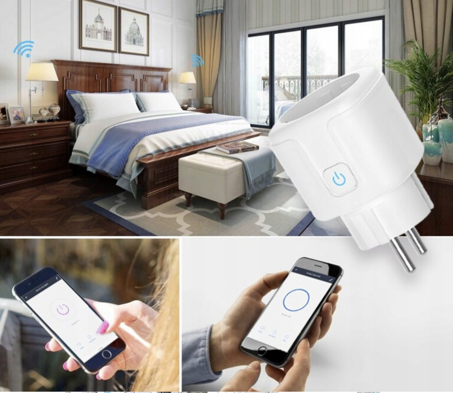 INTELIGENTNE GNIAZDKO STEROWANE WiFi ANDROID TUYA SMART POMIAR WATOMIERZ