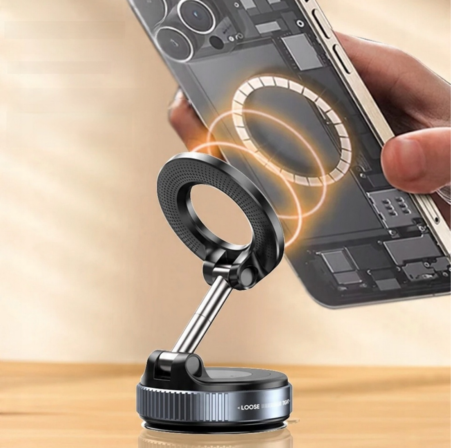 UCHWYT Samochodowy Magnetyczny do Telefonu Obrotowy 360° mocny solidny