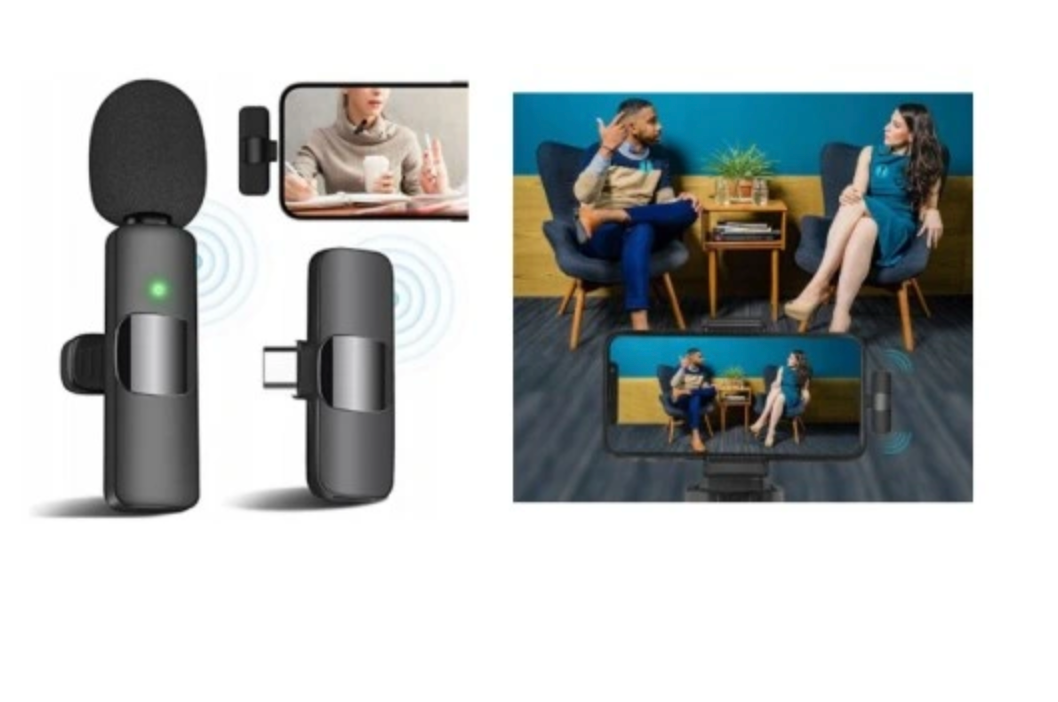 2x MIKROFON BEZPRZEWODOWY KRAWATOWY + ODBIORNIK USB-C
