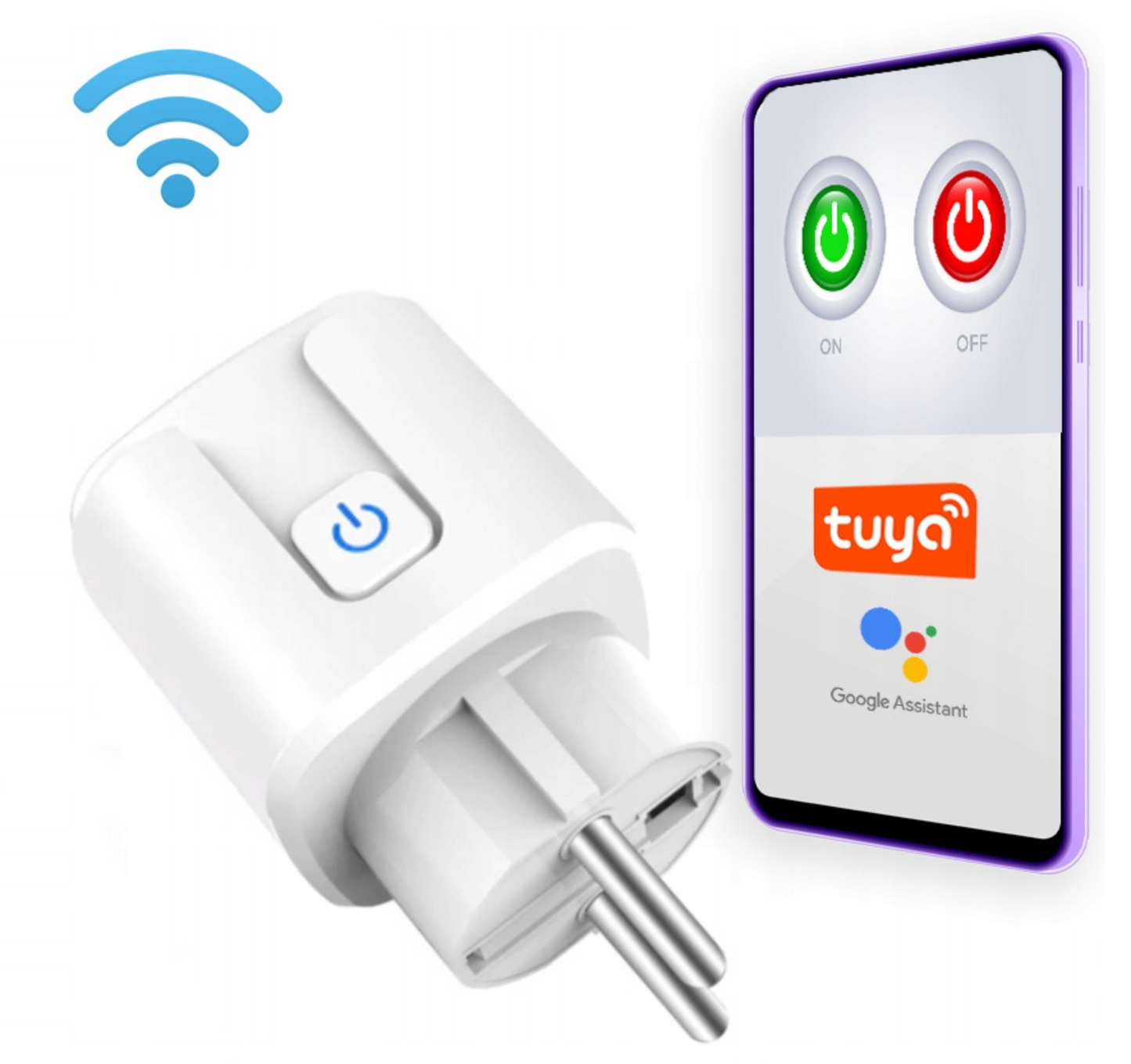 INTELIGENTNE GNIAZDKO STEROWANE WiFi ANDROID TUYA SMART POMIAR WATOMIERZ