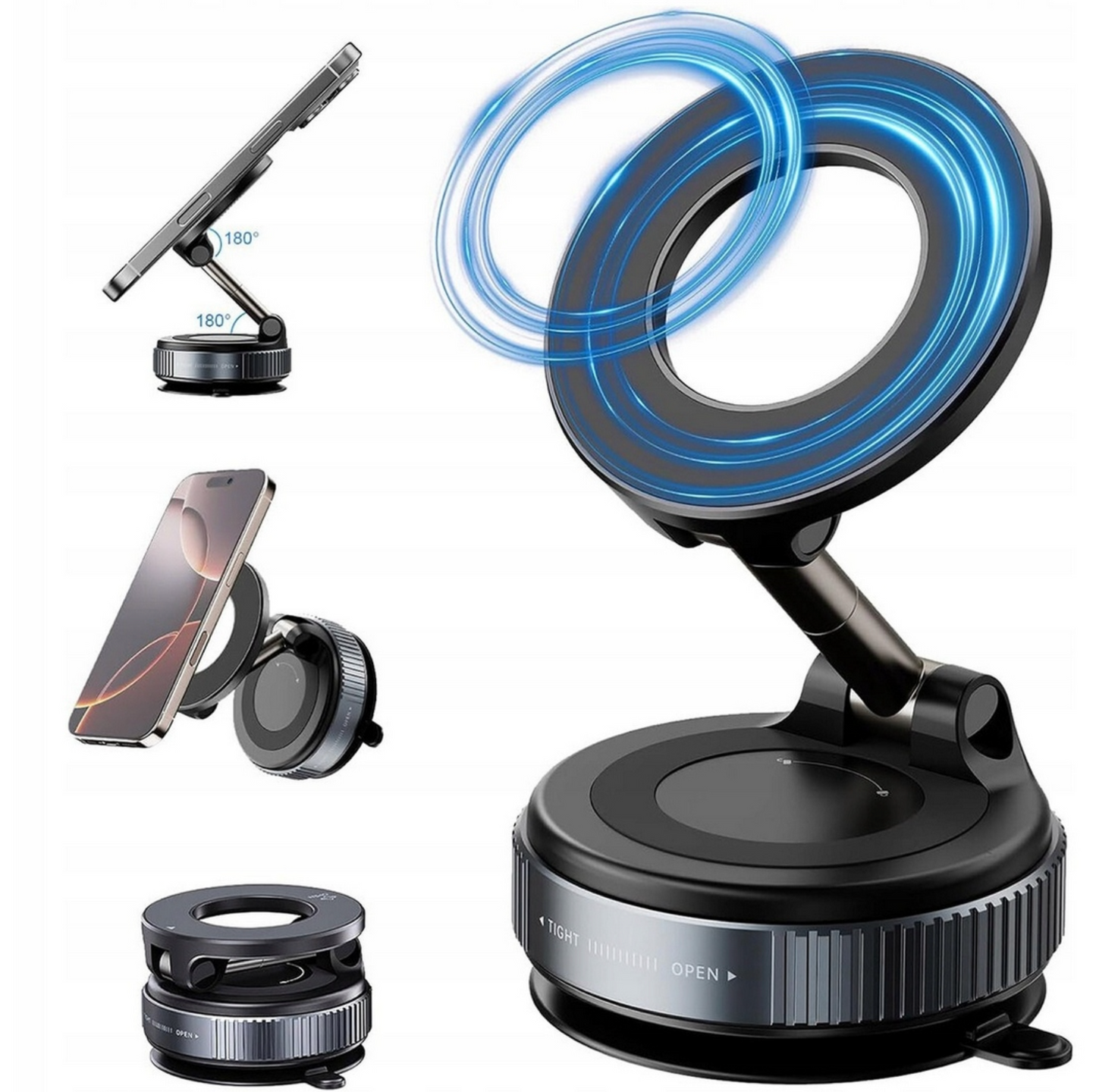 UCHWYT Samochodowy Magnetyczny do Telefonu Obrotowy 360° mocny solidny