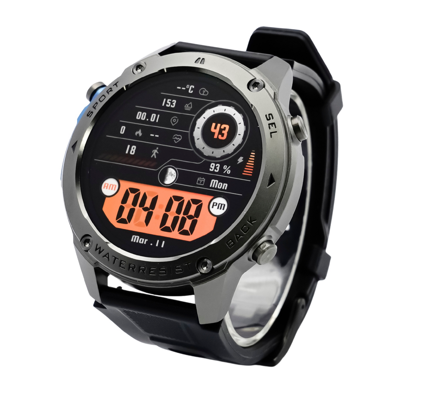 ZEGAREK SMARTWATCH Męski IP69K WODOODPORNY– GPS ROZMOWY POLSKI SPORT AMOLED